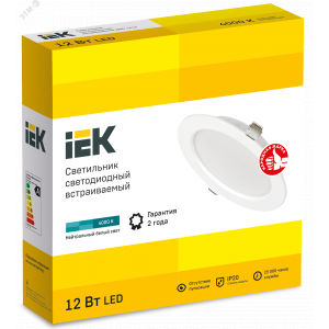 Светильник LED ДВО 1613 белый круг 12Вт 4000К IP20 LDVO0-1613-12-4000-K01