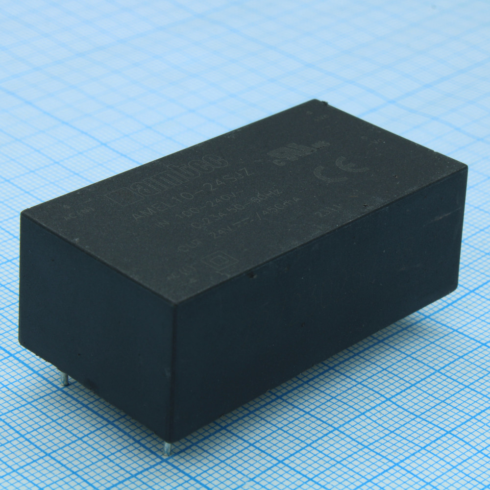 Изображение товара Блок питания AMEL10-24SJZ 24В 0.45А 10Вт изоляция 4000В КПД 83%