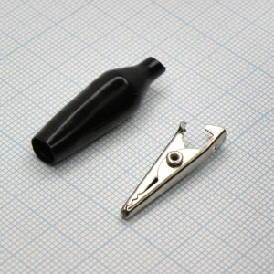 крокодил   8001 BLACK(1225), зажим типа крокодил