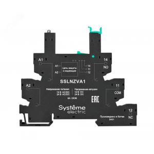 Розетка 24В AC/DC для реле интерфейсного 24В DC, винтовой зажим SSLNZVA1