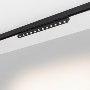 Светильник MAG-DOTS-FOLD-25-S400-12W Day4000 (BK, 30 deg, 24V) 034220, Светильник поворотный для магнитных треков шириной 25мм, 12Вт. Цвет свечения ДНЕВНОЙ 4000K, световой поток 800 лм, угол 30°, CRI>90. Корпус прямоугольный, металл, цвет черный, IP20. Размеры LxWxH 404x20x46мм. Входное напряжение DC24V, мощность 12Вт.