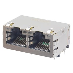 93828-3026, Модульные соединители / соединители Ethernet MXMAG DUAL PORT 4 CORE FE W/ LED