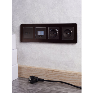 BRITE Розетка USB A+C 18Вт РЮ11-1-БрТБ темная бронза BR-U22-018-K45