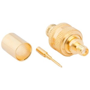 132332RP, РЧ соединители / Коаксиальные соединители SMA ST JACK B9913 LMR400 GOLD REV POL