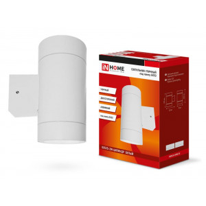 Светильник НБУ ЦИЛИНДР-2xGX53-WH 16Вт IP65 230В уличный настенный двусторонний алюм. под лампу 2хGX53 бел. 4690612023526