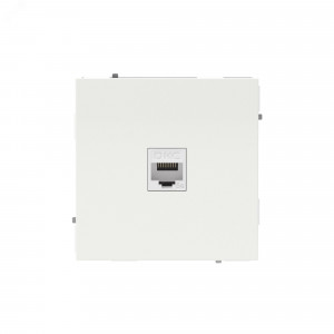 Компьютерная розетка RJ-45 без шторки, кат.5е одинарная, KANT, белый песок 7010663
