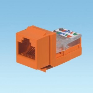 NK5E88MORY, Модульные соединители / соединители Ethernet NKey Leadframe Cat 5 8 Position 8 Wir
