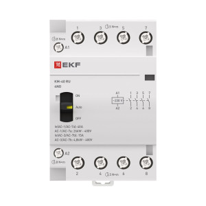 Контактор модульный КМ РУ 40А 4NO (3 мод.) PROxima km-3m-40-40