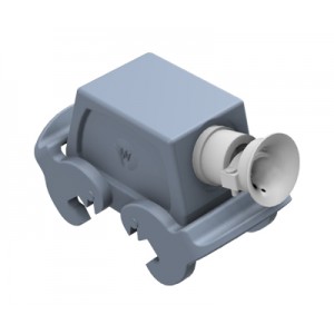 Крышка разъема 70.355.1035.3, Крышка разъема на кабель, типоразмер 10B, без уплотнителя, 1 кабельный ввод M20x1,5, с разгрузкой на изгиб, IP54, с боковым расположением, с двумя защелками, материал корпуса: алюминиевый сплав