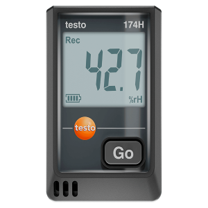 Testo 174 H USB-C, Логгер температуры и влажности. Диапазоны измерений: -20°С...+70°С, 0...100% влажности, частота измерений 1мин...24ч