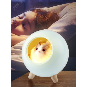 Детский ночник - светильник светодиодный NLED-468-1W-GR хомяк зеленый Б0052817