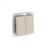 ATLASDESIGN 2-клавишный ВЫКЛЮЧАТЕЛЬ, сх.5, 10АХ, быстрозажимные клеммы, ПЕСОЧНЫЙ ATN001251S