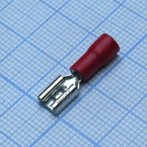 FDD1.25-187(5)  Red, наконечник кабельный ножевой (гнездо) с изоляцией 0.5х4.75мм, сеч. пров. 0.5-1.5мм2