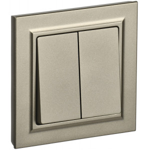 BRITE Выключ. 2-кл. 10А в сб. ВСР10-2-0-БрШ шамп. BR-V20-0-10-K37-F