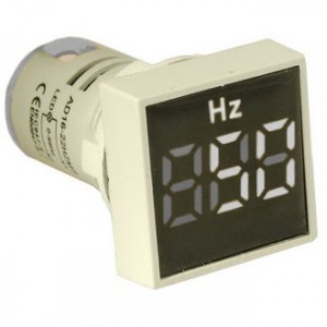 DMS-411, Цифровой LED частотомер AC 0-99Гц, AD16-22HZMS, белый, установка на панель в отв d=22мм