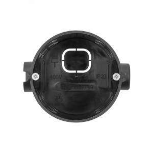 Установочная коробка СП D68х42мм, саморезы, стыковочные узлы, черная, IP20, SQ1402-1115