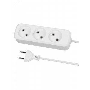 Удлинитель народный УН3 3 гнезда, 3метра, б/з, ШВВП 2х0,75 мм2 6А/250В SQ1303-1201