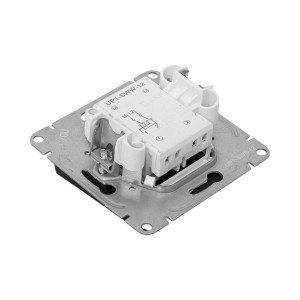 Механизм выключателя, одноклавишный, перекр-стный, ч-рный Эпика EKF UP1-SWB-12