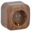 Розетка 1-м ОП GLORY РСш20-3-ХД 16А с заземл. защ. шторки дуб ERH14-K24-16