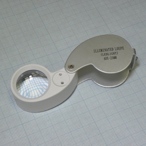 Линза х40 складная в футляре с подсветк., Линза х40 складная в футляре с подсветк.