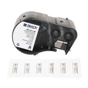 brd170852, M5-125-1-342 термоусадочный маркер, материал В-342, полиолефин, размер 25.4х5.97мм, цвет- черный на белом, для кабеля диаметров 2.8мм, 80 шт. в упак. (BMP51, M510, M511)