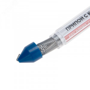 Припой с канифолью ПОС-60 20г,1.0мм туба, Припой трубчатый с канифолью REXANT, 20 г, d1.0 мм, (олово 60%, свинец 40%), колба-карандаш