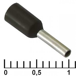 DN00706 BLACK (1.2X6MM), Наконечник кабельный трубчатый обжимной