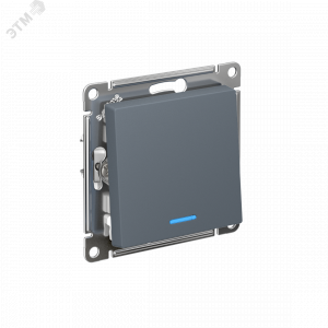 Выключатель 1-кл. СП AtlasDesign 10А IP20 (сх. 1а) 10AX с подсветкой механизм грифель SE ATN000713