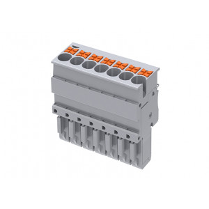 Разъем для клемм TPP2.5-7-GY, Разъем штекерный с push-in зажимом, для клемм TP2.5-2…, 7 полюсов, цвет: серый