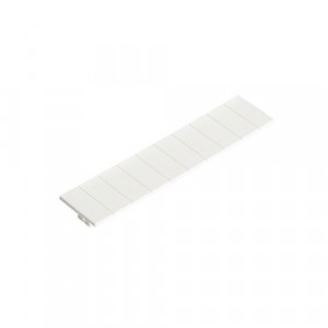 Маркировка для клемм (полоска) 9705 A L/6/ 10, Маркировочные шильдики, для клемм сечением 4 мм.кв., увеличенная область печати, боковая / верхняя, 10 шильдиков, нанесенные символы: чистая, размер шильдика: 5,75 x 8,3 мм, цвет: белый