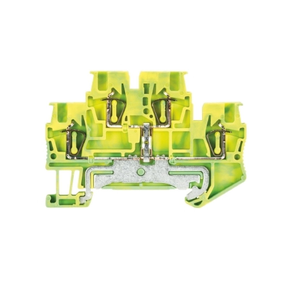 Изображение товара Заземляющая клемма WKF 1,5 E2/SL/35 с пружинным фиксатором 4 мм желто-зеленая