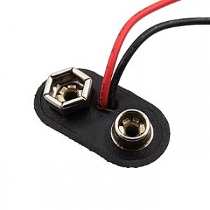 BS-E КОЛОДКА ДЛЯ КРОНЫ 150MM, Держатель батареи типа "Крона" на проводе 150 мм