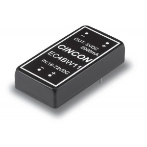 EC4BW05, Преобразователи постоянного тока в постоянный с изоляцией DC-DC Converter, 10 Watt, 4:1 Input Range, 9-36VDC Input, +/-15VDC Output