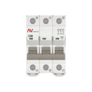 mcb6-DC-3-20C-av Выключатель автоматический AV-6 DC 3P 20A (C) 6kA EKF AVERES(кр.1шт)