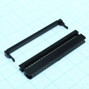 DS1017-44MA2B, IDC разъем, розетка на плоский шлейф 44pin(2x22), шаг 2.00мм