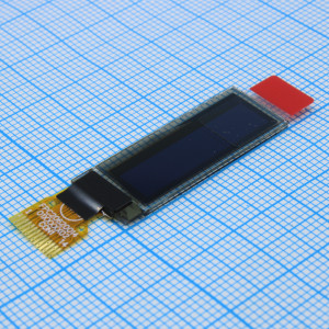 WEO012832FLPP3N00001, OLED 0,91" графический, 128х32, COG, желтый, I2C, контроллер SSD1306BZ, VDD 3В, -40 ... -80 С