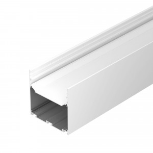 Профиль LINE-S-7575-3000 WHITE 041860, Алюминиевый анодированный профиль для светодиодных лент и линеек. Цвет - белый RAL9003 (порошковая окраска). Габаритные размеры (LхWхH): 3000x75x75 мм. Ширина площадки для ленты 50 мм. Отсек для БП 72,5х33,3 мм.
