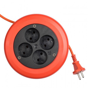 Удлинитель-рулетка 4*5 м без заземления ПВС 2*0,75 10А/2,3кВт PROxima UBR-6-257-4-5