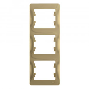 Рамка 3-м Glossa вертикал. титан SE GSL000407