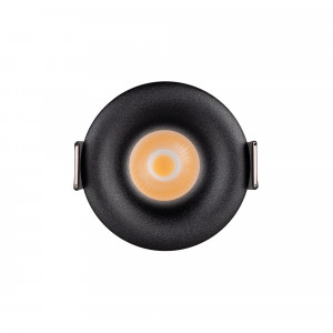 Светильник MS-FOGGY-BUILT-R45-5W Warm3000 (BK, 36 deg, 230V) 044633, Встраиваемый светильник даунлайт. Мощность 5 Вт, св. поток 400 лм, 80 лм/Вт, тёплый 3000 K, CRI>90, угол 36°, напряжение питания 230 В. Черный круглый корпус из алюминия, экран PMMA, степень защиты IP54. Размер: диаметр 45 мм, высота 43 мм. Монтаж встраив
