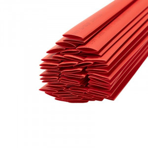 Трубка термоусадочная ТУТ нг 10,0/5,0 красная, термоусаживаемая трубка в метровой нарезке, не поддерживает горение