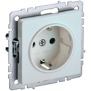 Розетка 1-м СП BRITE РС11-1-0-БрЖ 16А с заземл. без защ. шторки жемчуж. BR-R11-16-K36