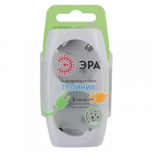 Разветвитель 2-м с заземл. 16А IP20 SP-2e-W защ. шторки бел. C0045528