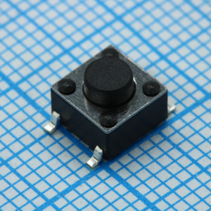 L-KLS7-TS6604-5.0-180-B, Кнопка тактильная 6х6мм h=5мм усилие нажатия 180гр SMD монтаж россыпь