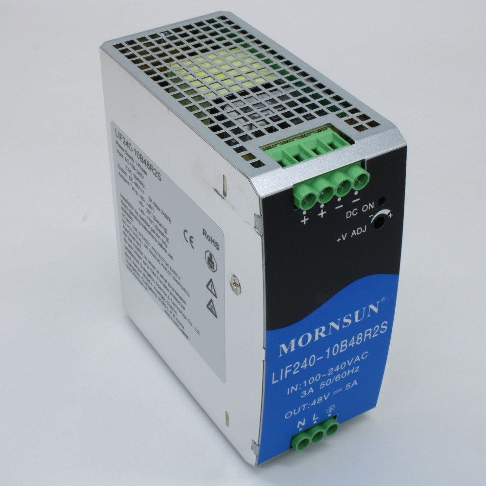 Изображение товара Преобразователь AC-DC 240Вт на DIN-рейку 48 В/5 А Mornsun LIF240-10B48R2S