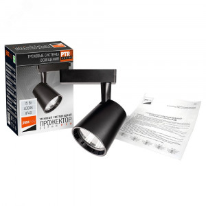 Светильник светодиодный трековый PTR 0315 15Вт 4000К IP40 24град. BL черн. 5010604