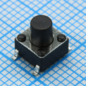 IT-1102WB8-160G-G, Кнопка тактильная 6х6х7мм 4 pin smd