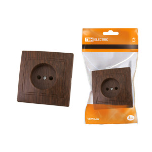 Розетка 2П 10А 250В "ЭКО" (бук) "Таймыр" SQ1814-0311