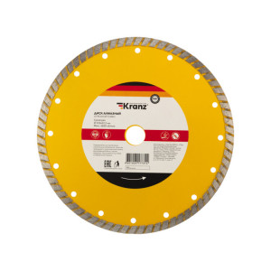 Диск алмазный отрезной Turbo 230x22.2x2.8x10 мм KRANZ KR-90-0125