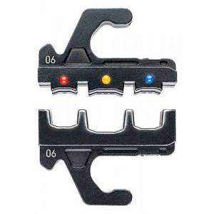 Плашка опрессовочная: изолированные кабельные наконечники, штекеры, 0.5-6.0 мм2, 3 гнезда KN-973906